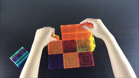 PicassoTiles PT100 100 Piece Set Magnet Building Tiles Clear Magnetic 3D Building Block Construction