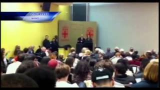 New York City Police Commissioner Ray Kelly shouted down at Brown University