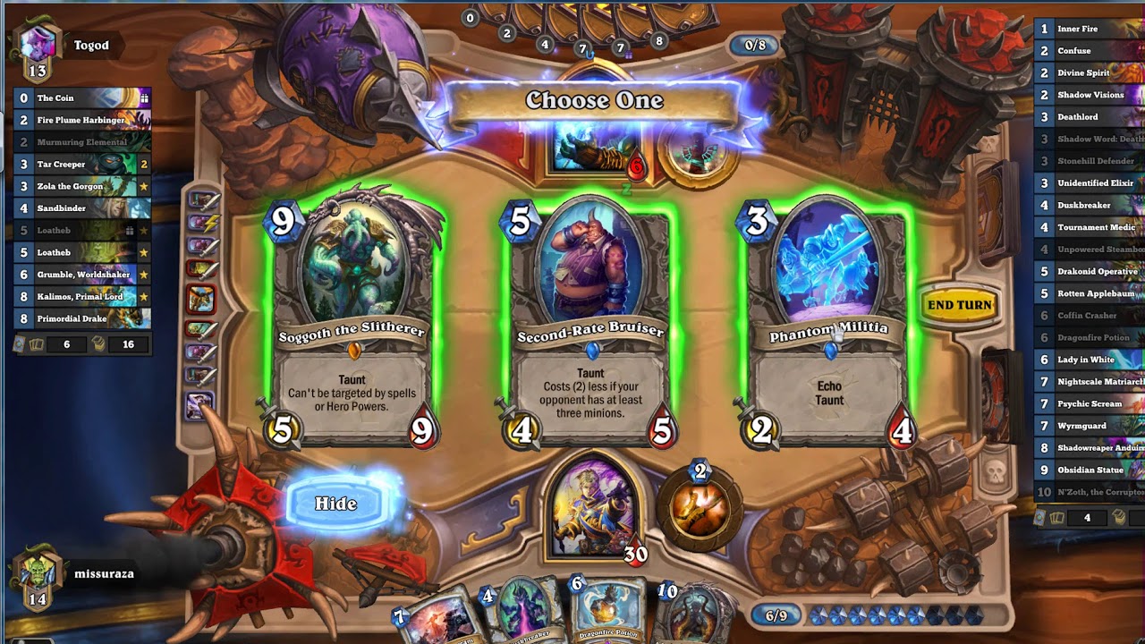 witchwood shaman legendary fear priest deck