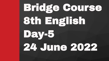 8th English Bridge Course day-5