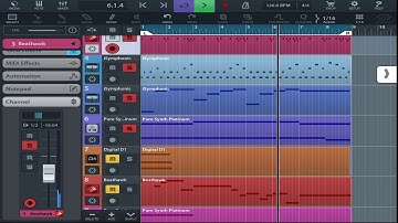 Composing a score with 9 Auv3 channels in Cubasis!