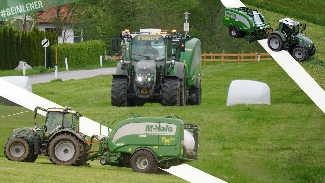 FENDT 512 Vario + McHale FUSION 3 | Siloballen pressen | 