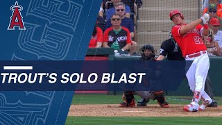 Mike Trout crushes a homer over the batter's eye