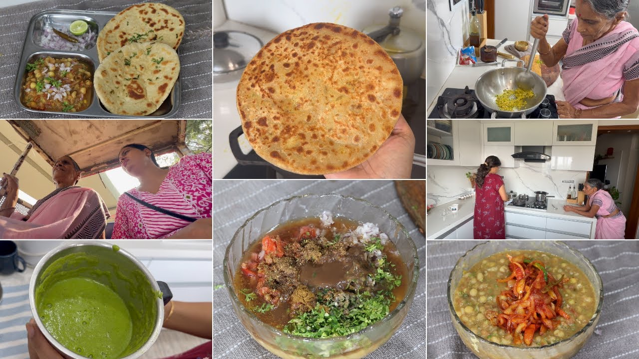 माँ के हाथ के स्पेशल ''आलू पराठा'' Recipe | Street Style ''तड़के वाले मटर कुल्चे'' | Full Routine |