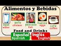 Alimentos y Bebidas en Español | Food and Drinks in Spanish  | Learn Spanish | Spanish Words