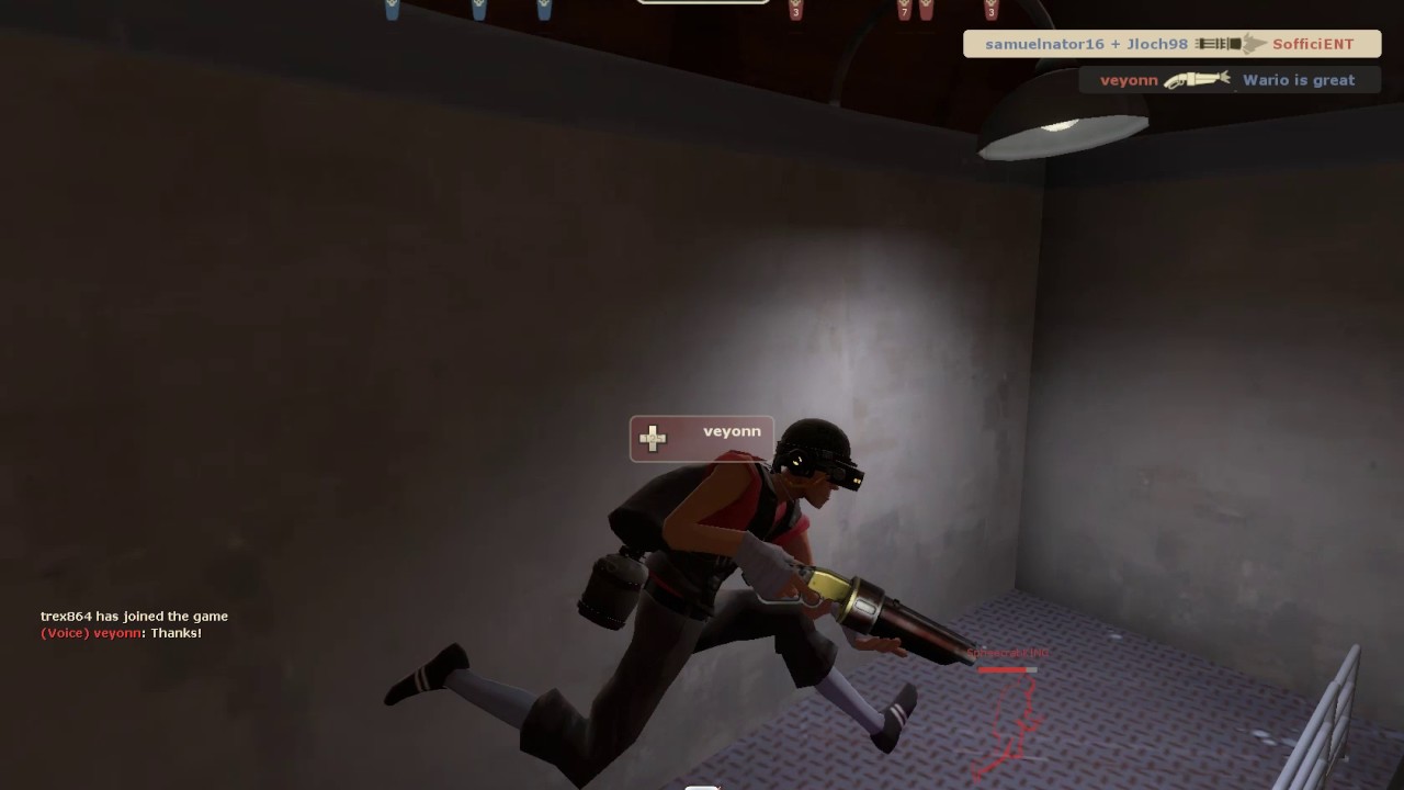 Playing as a Scout on TF2 Nucleus