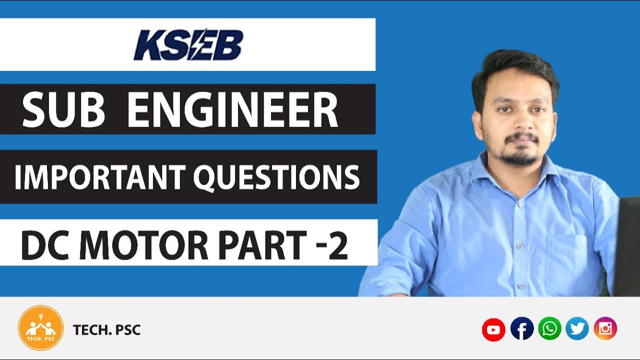 KSEB Sub Engineer - Electrical | Kerala PSC | Important Questions | PY- MCQ | DC Motor - 2