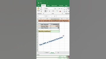 Excel tips and tricks to get lone monthly mount | PMT Function |   #shorts