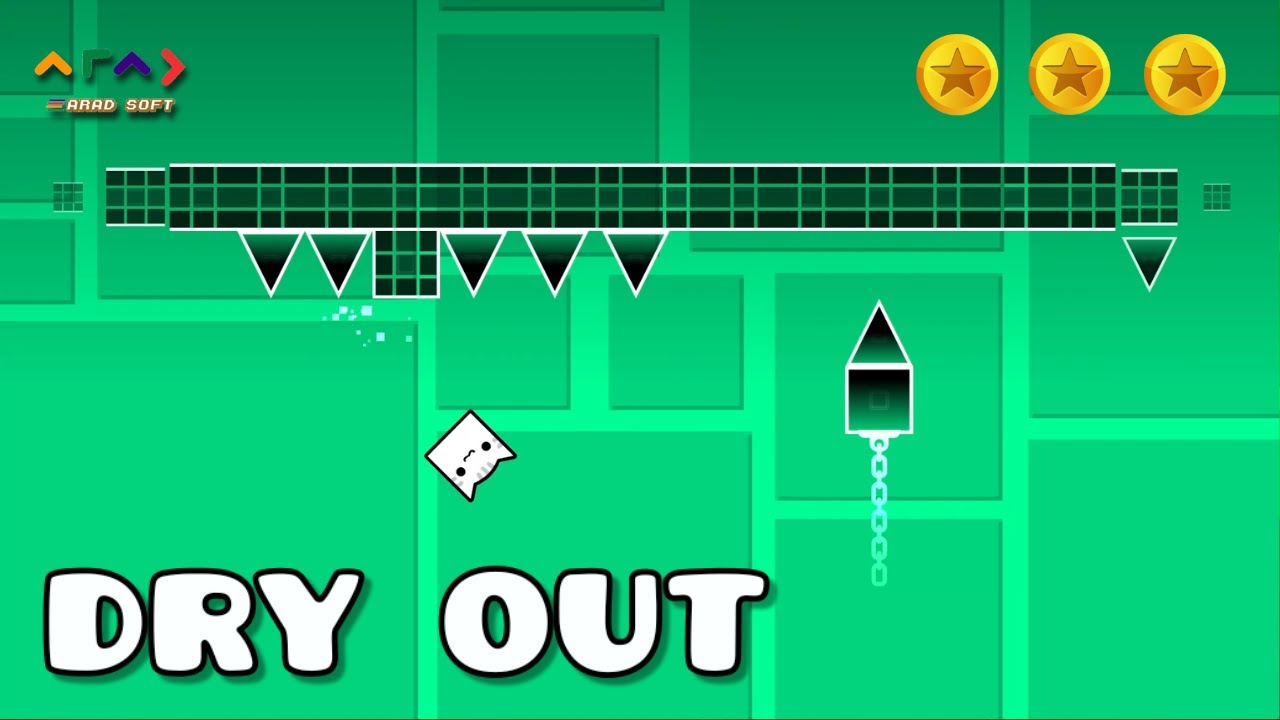Geometry Dash Dry Out Completed (All 3 Coins) With Cover. - YouTube