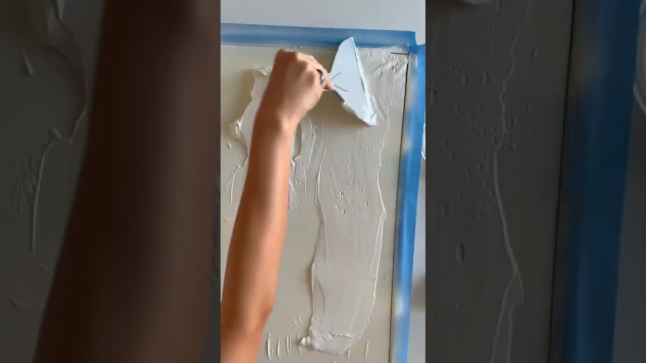 DIY Joint Compound Art | Home Decor upcycling with plaster and thrifted art
