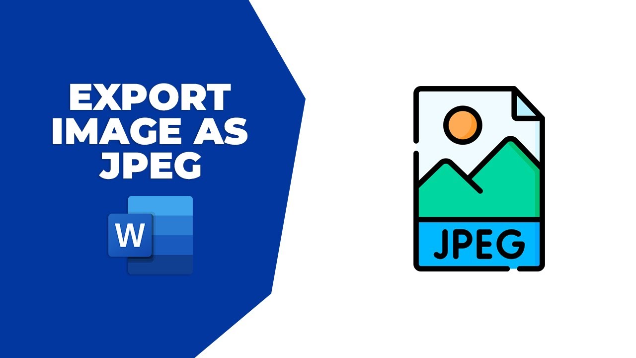 How to export an image as a jpeg file in word - YouTube
