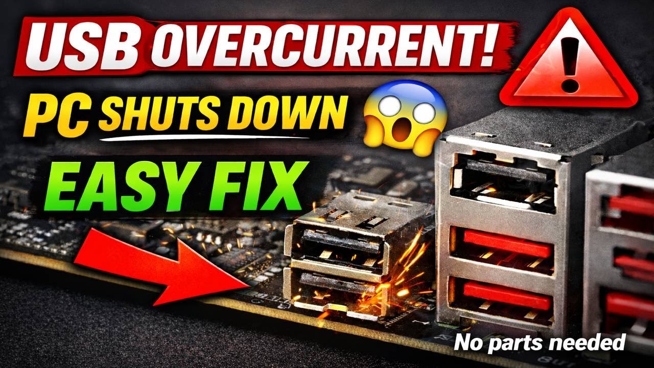 HOW TO FIX USB OVERCURRENT ERROR - EASY FIX AND SAVE $$$