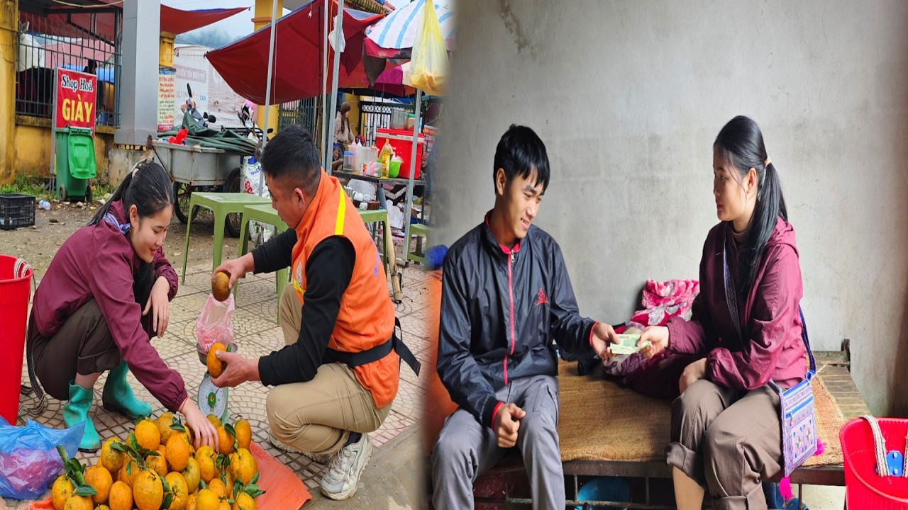 Tuan saw that his sister was making money by selling oranges, so he asked to borrow some money.
