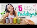 5 CHIA PUDDINGS FOR BREAKFAST! Easy & Vegan😋Yovana