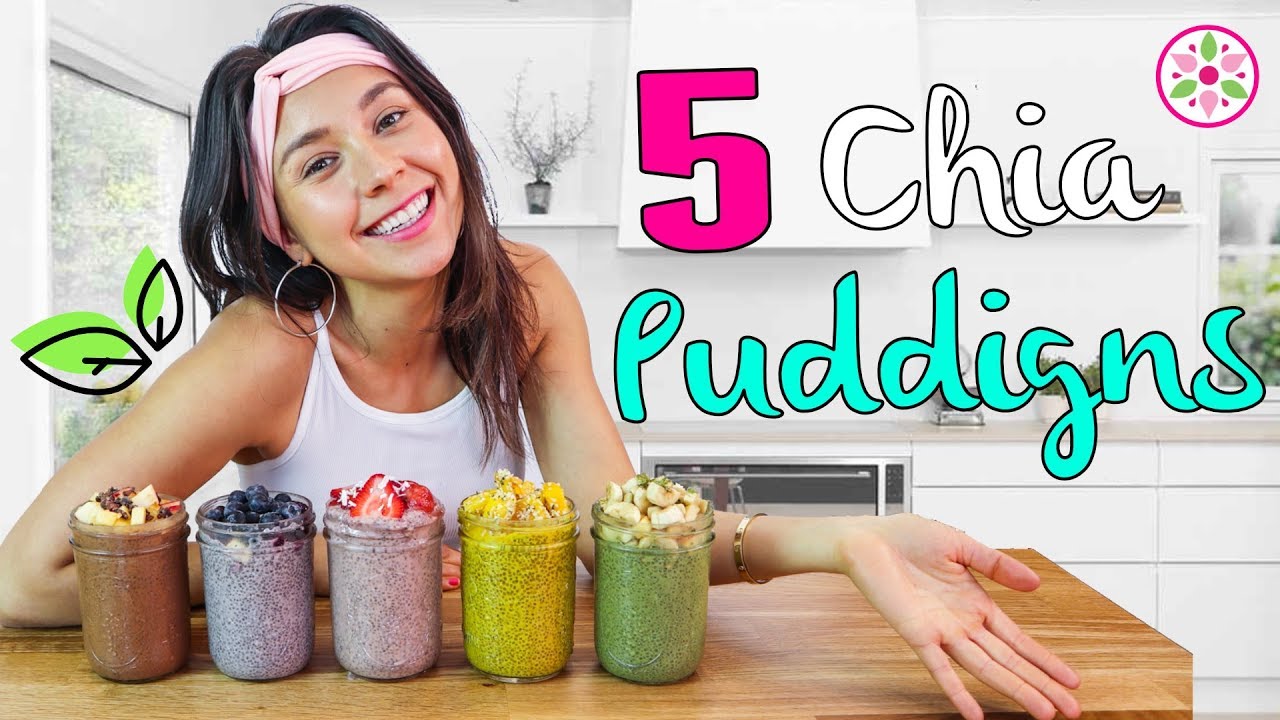 5 CHIA PUDDINGS FOR BREAKFAST! Easy & Vegan😋Yovana