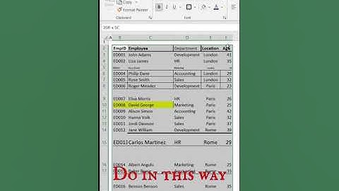 Data formatting in Excel #shorts