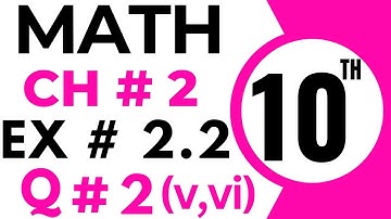 Exercise 2.2 Chapter 2 | 10th Class Math | Question 2 Part 5,6 | Class 10 Maths