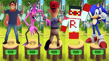 Tag with Ryan vs Run Forrest Run vs Sonic Dash - All Costumes Unlocked Ne Update Run Gameplay
