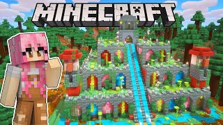 I Built a Colourful Lush Temple in Minecraft!