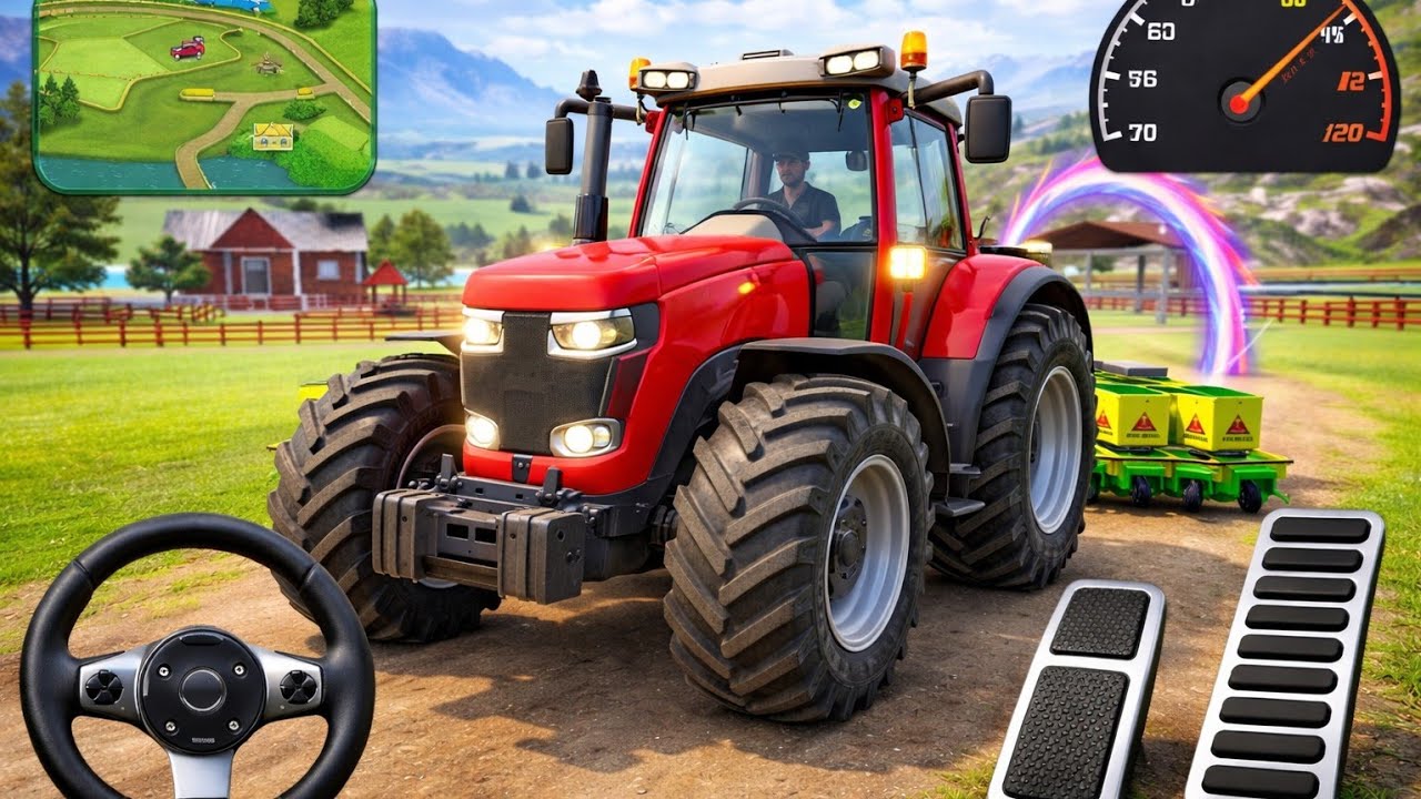 Real Tractor Driving Games 20 - Android GamePlay