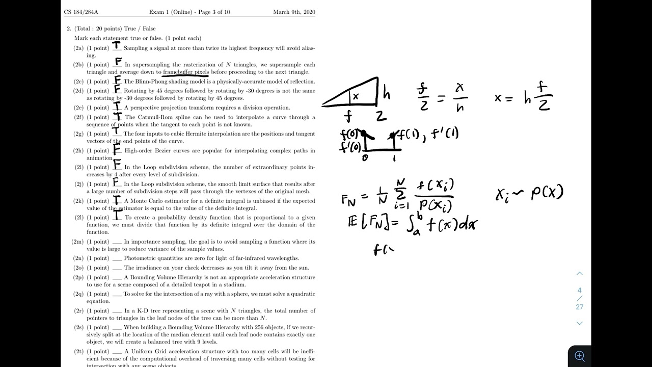 Exam 1 Spring 2021 True or False, Part 2