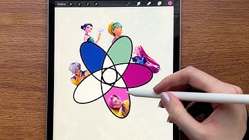 Mixing Colors of K-pop Demon Hunters Characters in Procreate  #kpopdemonhunters  #colormixing