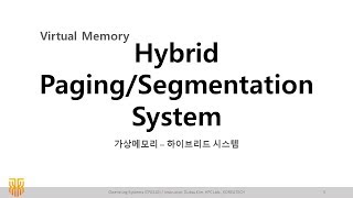 [OS] Lec 9. Virtual Memory (5/5) - Hybrid Paging-Segmentation System / Operating System Lecture
