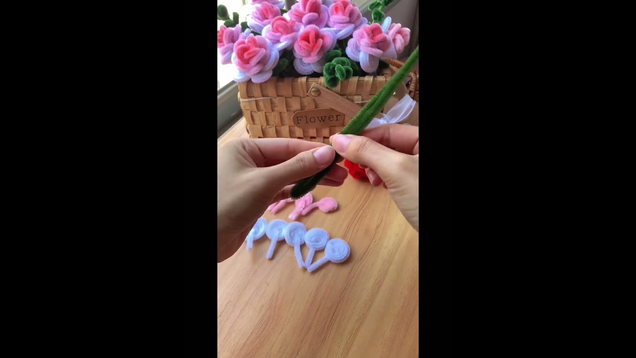 Làm hoa hồng bằng kẽm nhung I How make to rose flower