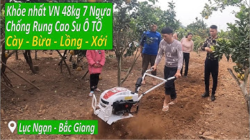 Xới đất đồi khô cứng bằng máy siêu chống rung tại Lục Ngạn Bắc Giang