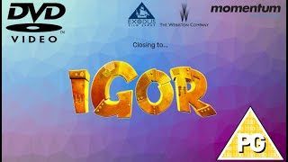 Closing To Igor 2009 Uk Dvd