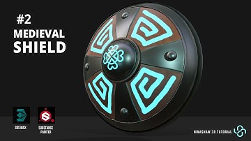 3dsMax | Modeling and Texturing Medieval Shield - Part 2 [HighPoly&Unwrap]