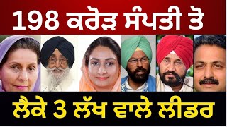 Live:- ਪੰਜਾਬ ਦੇ ਕਰੋੜਪਤੀ ਲੀਡਰ ਇਕ ਕੋਲ ਤਾ 198 ਕਰੋੜ | top rich leaders punjab | Tv24