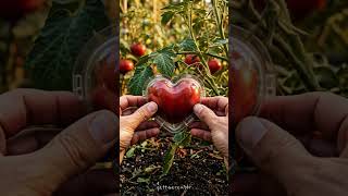 How a Heart-Shaped Tomato Is Made ❤️🍅 #HowItsMade #Tomato #HeartTomato #FoodFacts #Satisfying
