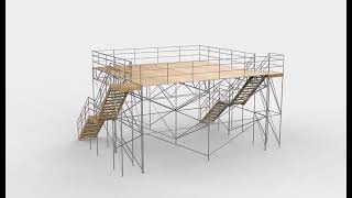 Modular scaffolding system 360 animation