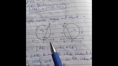 Theorem of angle between tangent and secant