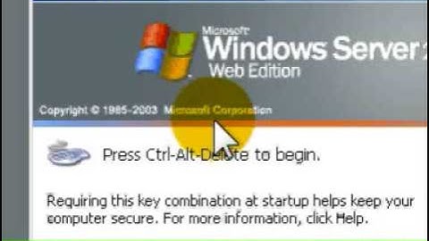 how to log into windows server 2003