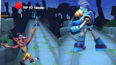 Crash Bandicoot: On the Run! Frosty Geary Defeated! Jewel 107