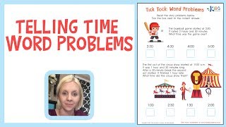 Telling Time Word Problems | Math | 1st Grade