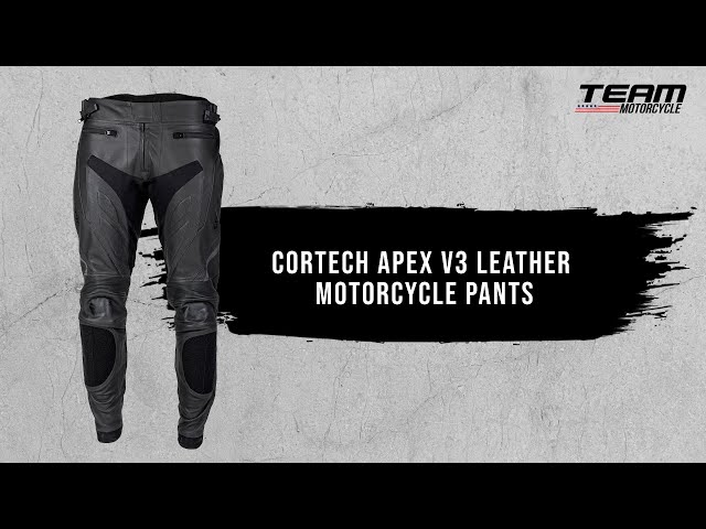 Black/X-Large Cortech Apex 2.0 Mens Leather Street Motorcycle Pants