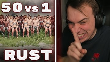 ГЛЕБ 1 ПРОТИВ 50 ПОДПИСЧИКОВ В RUST | SASAVOT 1 vs 50 (и Саня)