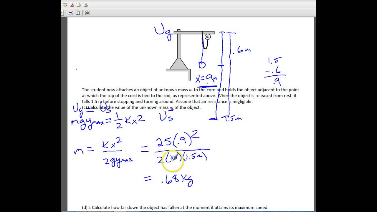 08 Ap Physics C Mechanics Question 3 Youtube