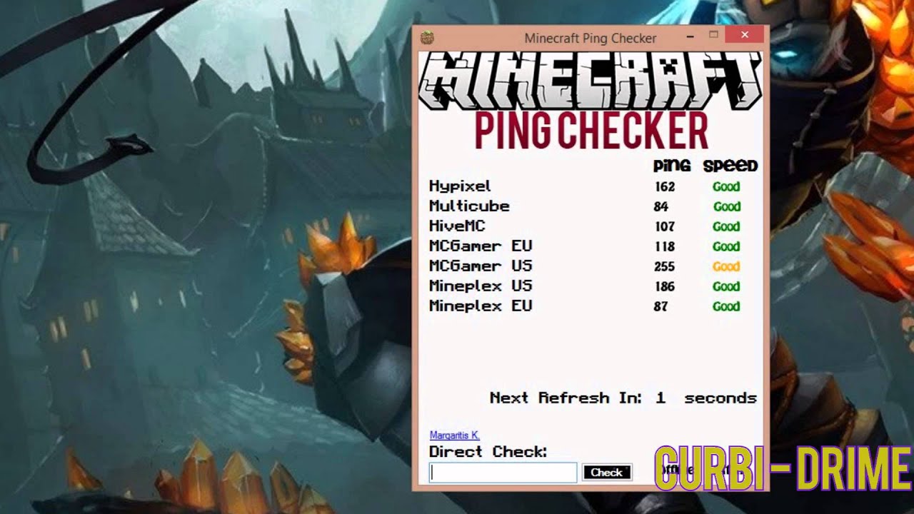 Minecraft Ping Checker [Download Link] (v1.1) - YouTube