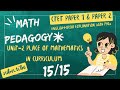 CTET MATH PEDAGOGY UNIT 2 PLACE OF MATHEMATICS IN CURRICULUM with PYQs English-Urdu #ctet2025 #ctet