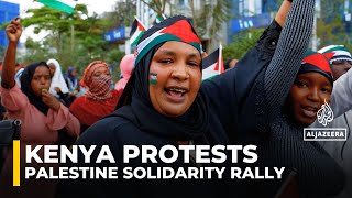 Hundreds gather at 'Free Palestine' protest in Nairobi in support of Palestinians