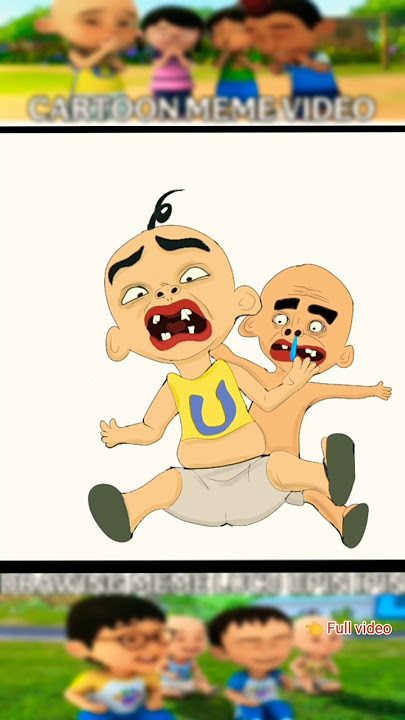 #shortsmemes || drawing funny animasi upin Ipin .