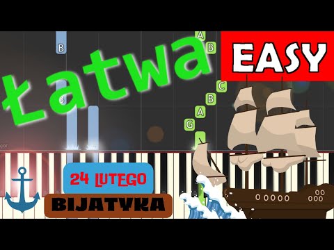 🎹 24 lutego (Bijatyka) - Piano Tutorial (łatwa wersja) 🎵 NUTY W OPISIE 🎼