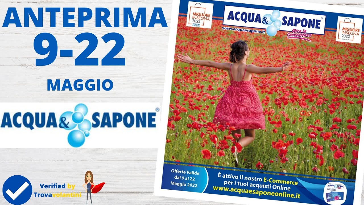 Volantino Acqua e Sapone Festa della mamma 2023, in anteprima le