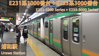 JR East E231-1000 Series + E233-3000 Series at Urawa