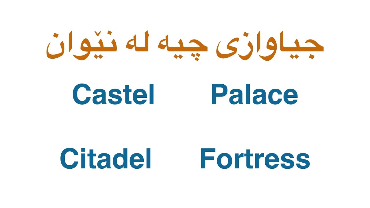 جیاوازی چیە لە نێوان Castle, Fort, Citadel, palace ؟