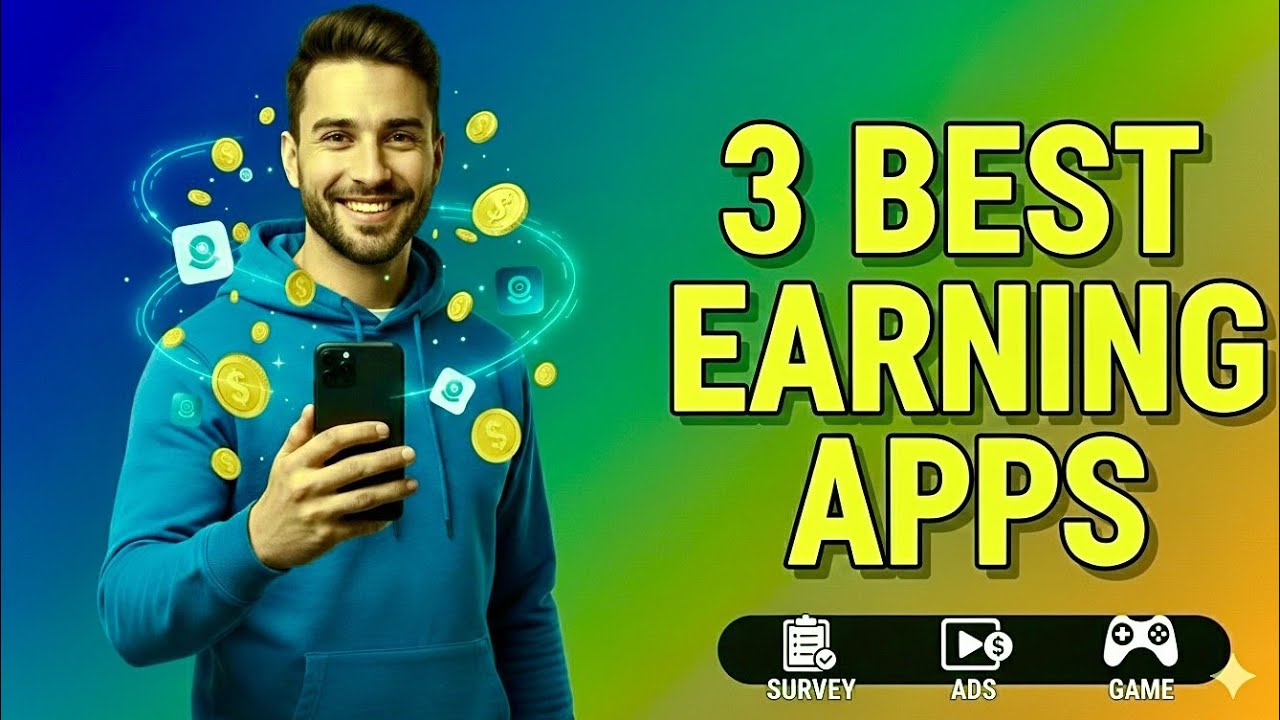 Top 3 Online Earning Apps in 2025 ! Earn dealy $20 without investment/ do survey watch ads play game